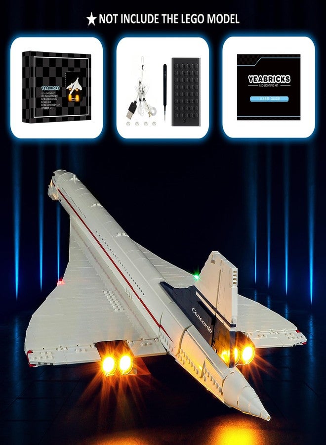 YEABRICKS LED Light for Lego-10318 Icons Concorde Building Blocks Model (Lego Set NOT Included) - Image 5